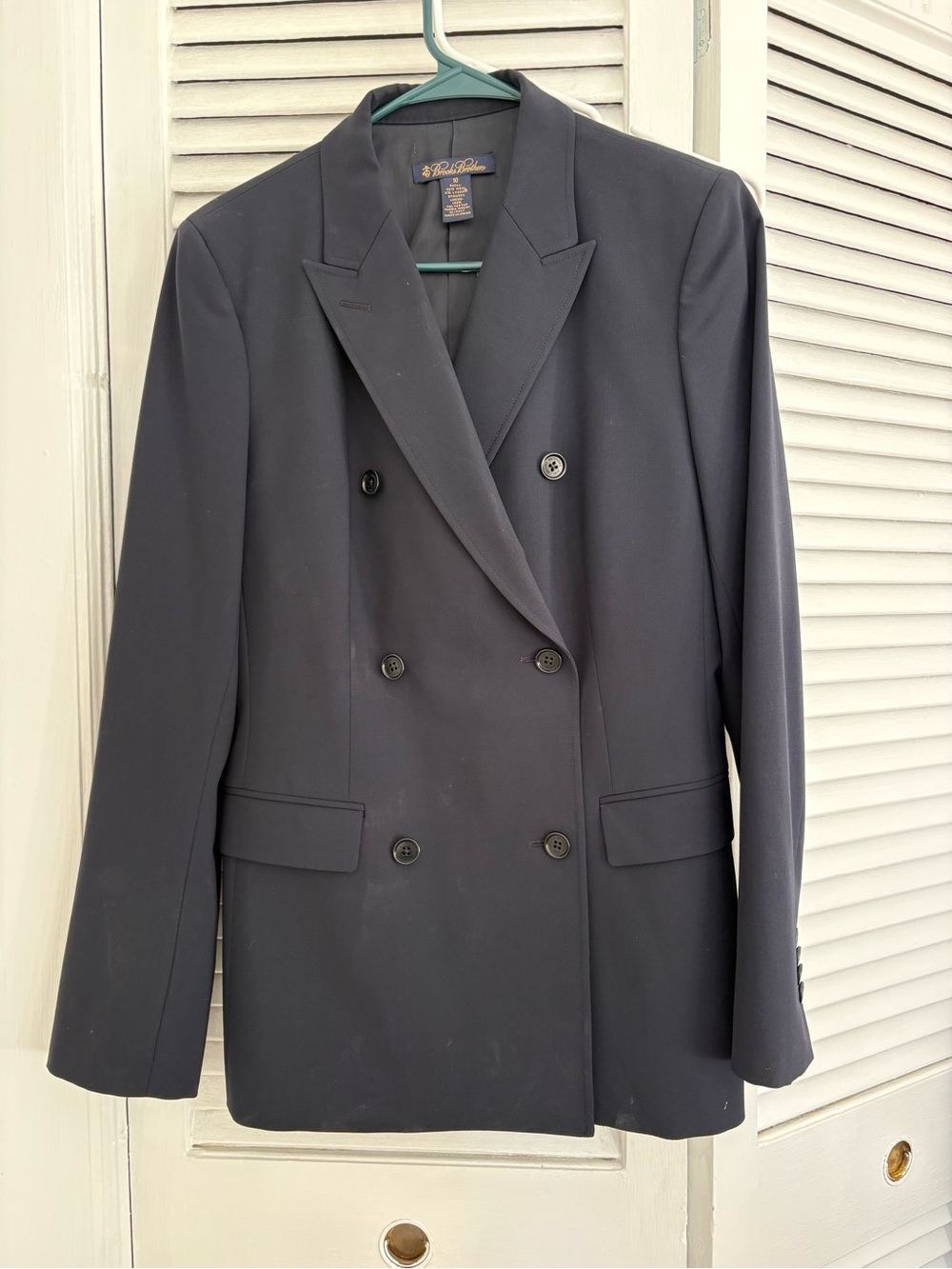 Brooks Brothers Double-Breasted Navy Blazer and Skirt Suit